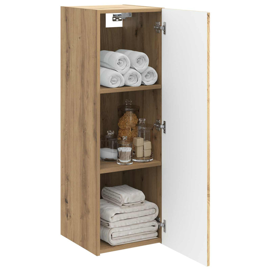 Wand Gemonteerde Badkamerkast Artisanaal eiken