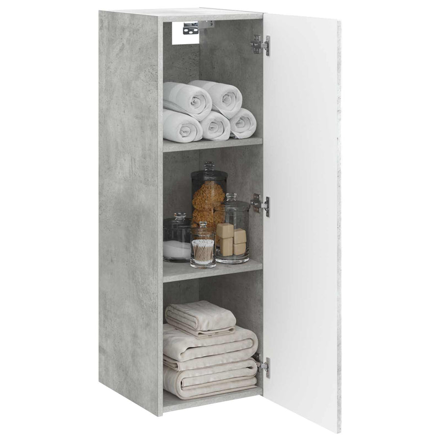 Wand Gemonteerde Badkamerkast Betongrijs 33 x 34,5 x 60 cm