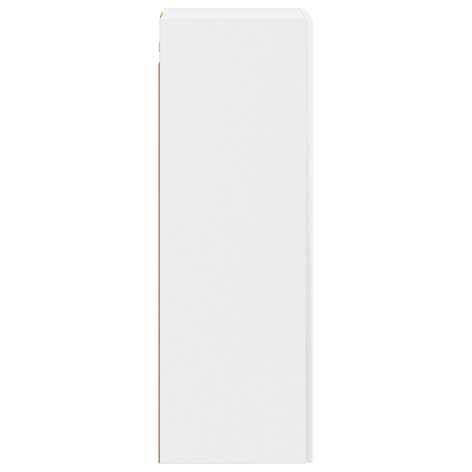 Wand Gemonteerde Badkamerkast Hoogglans Wit 33 x 34,5 x 60 cm