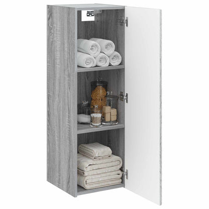 Wand Gemonteerde Badkamerkast Grijs Sonoma 33 x 34,5 x 60 cm