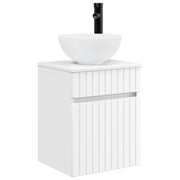 Badkamer wastafelmeubel 39x35x63 cm bewerkt hout wit