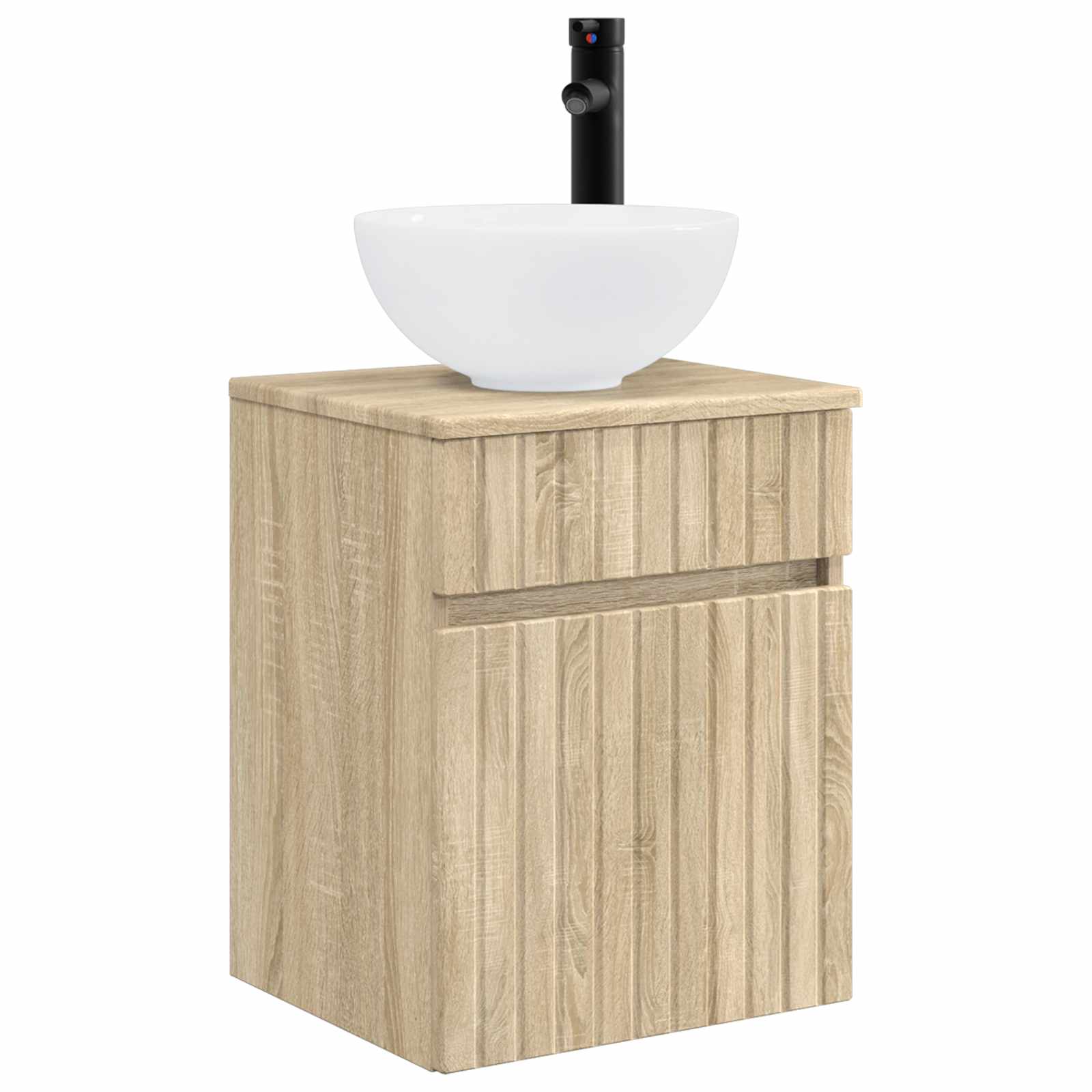 Wandgemonteerde wastafelmeubel Sonoma Eiken 39 x 35 x 63 cm