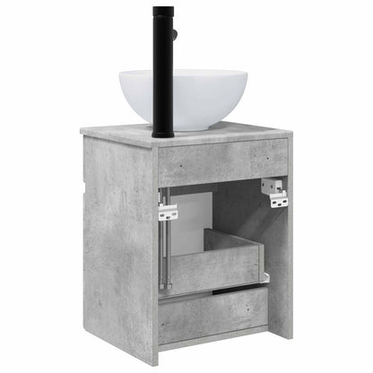 Wandgemonteerde wastafelmeubel Betongrijs 39 x 35 x 63 cm