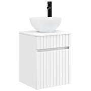Wastafelmeubel 39x41x64,5 cm wit bewerkt hout muurmontage