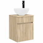 Wastafelmeubel 39x41x64,5 cm sonoma eiken muurmontage
