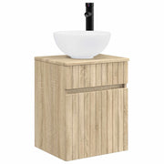 Wastafelmeubel 39x41x64,5 cm sonoma eiken muurmontage