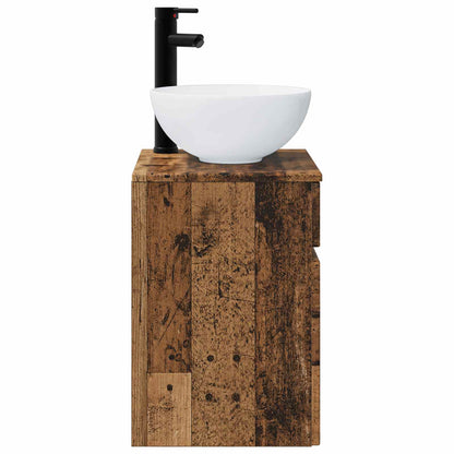 Wandgemonteerde wastafelmeubel Oud hout 39 x 41 x 64,5 cm