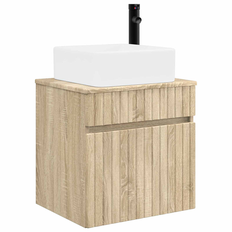 Wandgemonteerde wastafelmeubel Sonoma Eiken 49 x 41 x 63 cm