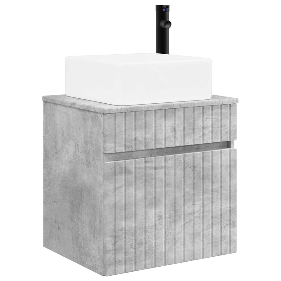 Wandgemonteerde wastafelmeubel Betongrijs 49 x 41 x 63 cm