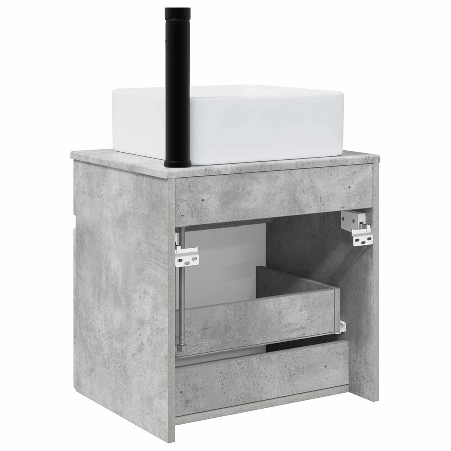 Wandgemonteerde wastafelmeubel Betongrijs 49 x 41 x 63 cm
