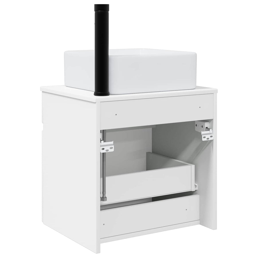 Wandgemonteerde wastafelmeubel Hoogglans Wit 49 x 41 x 63 cm