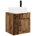 Wastafelmeubel 49x41x63 cm oud hout wandmontage