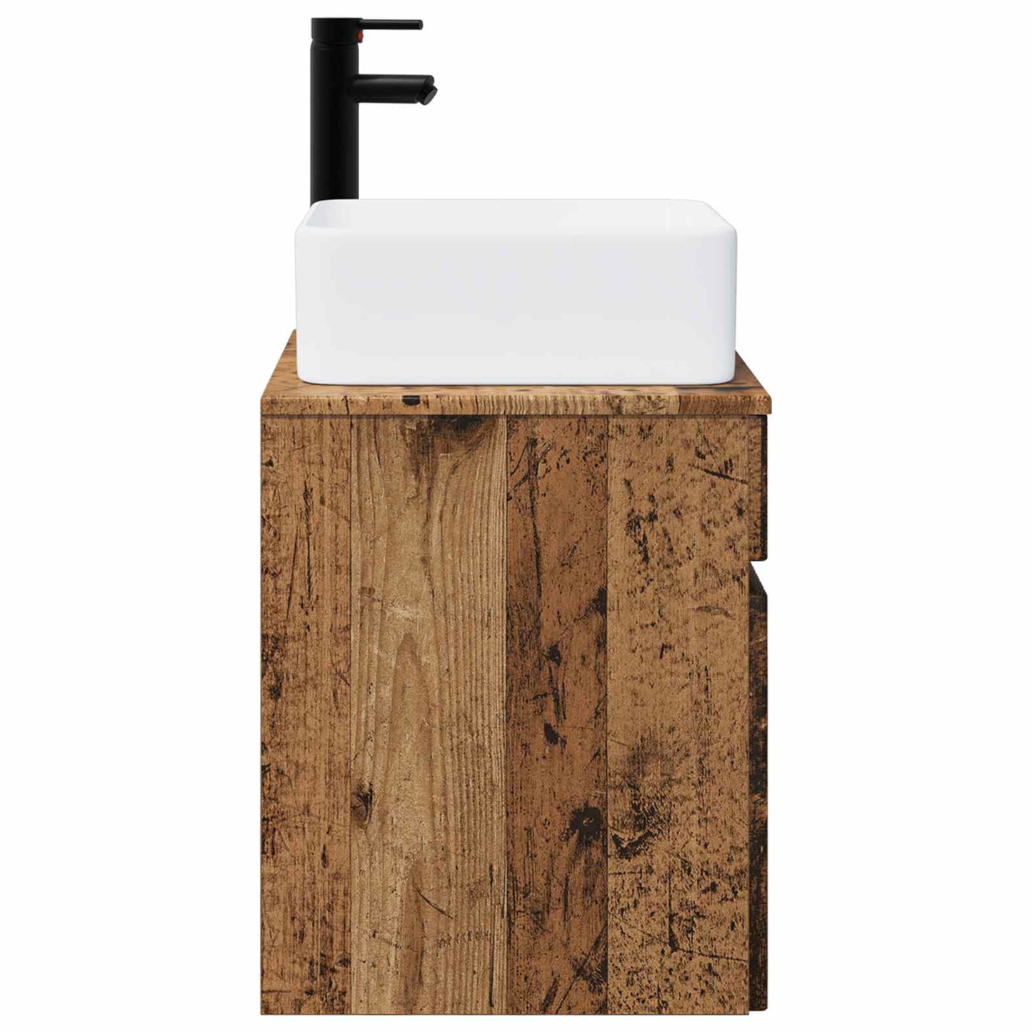 Wandgemonteerde wastafelmeubel Oud hout 49 x 41 x 63 cm