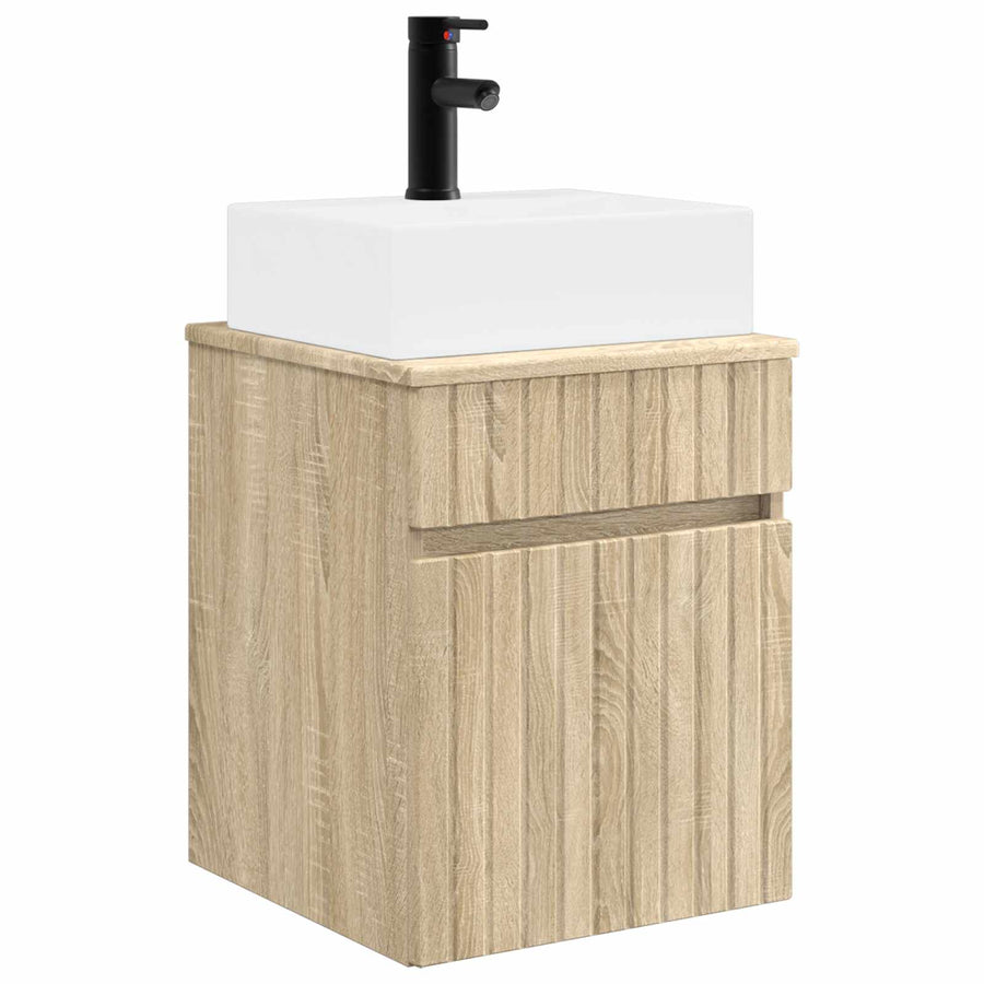 Wandgemonteerde wastafel Sonoma Eiken 39 x 41 x 62,5 cm