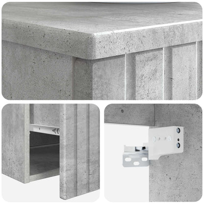 Wandgemonteerde wastafel Betongrijs 39 x 41 x 62,5 cm