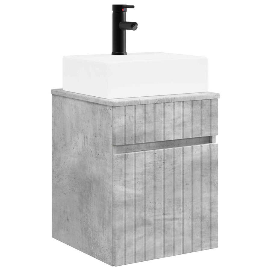 Wandgemonteerde wastafel Betongrijs 39 x 41 x 62,5 cm