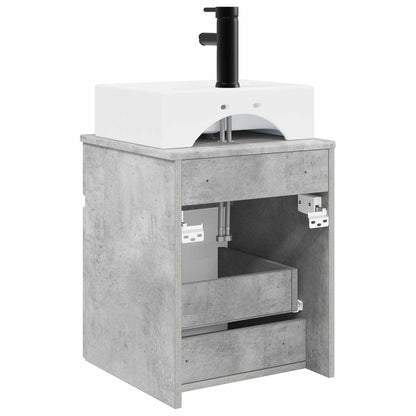 Wandgemonteerde wastafel Betongrijs 39 x 41 x 62,5 cm