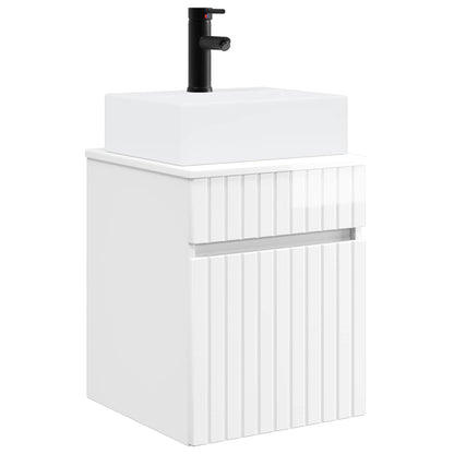 Wandgemonteerde wastafel Hoogglans Wit 39 x 41 x 62,5 cm