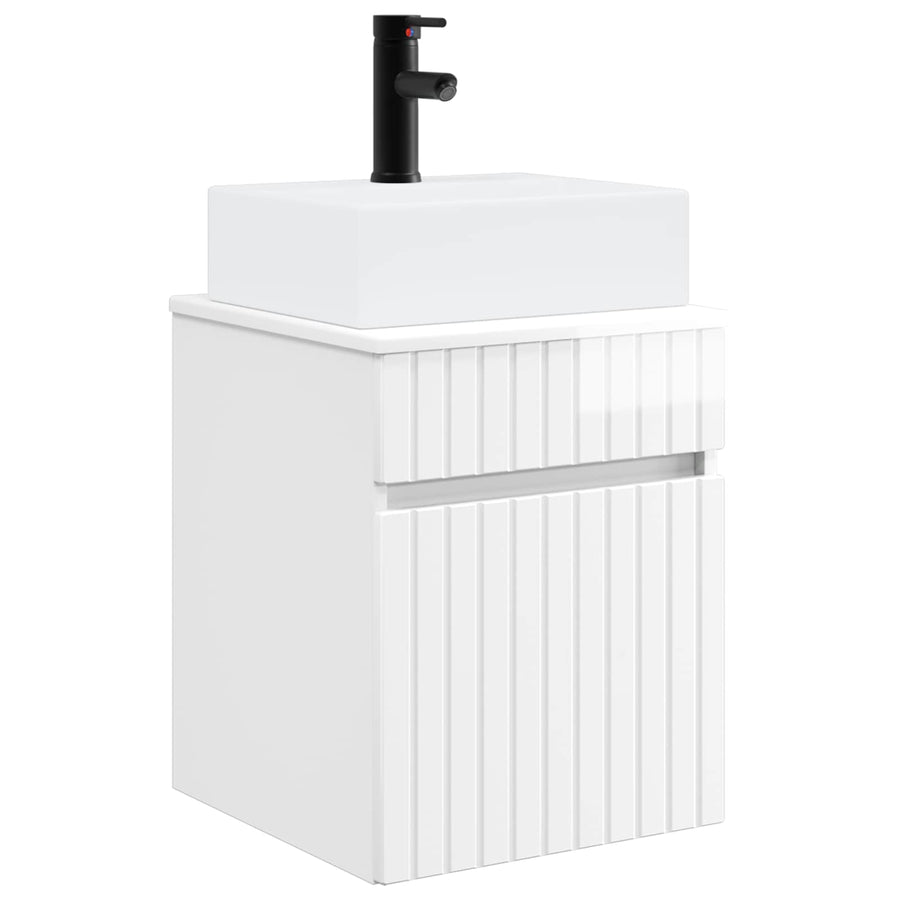 Wandgemonteerde wastafel Hoogglans Wit 39 x 41 x 62,5 cm