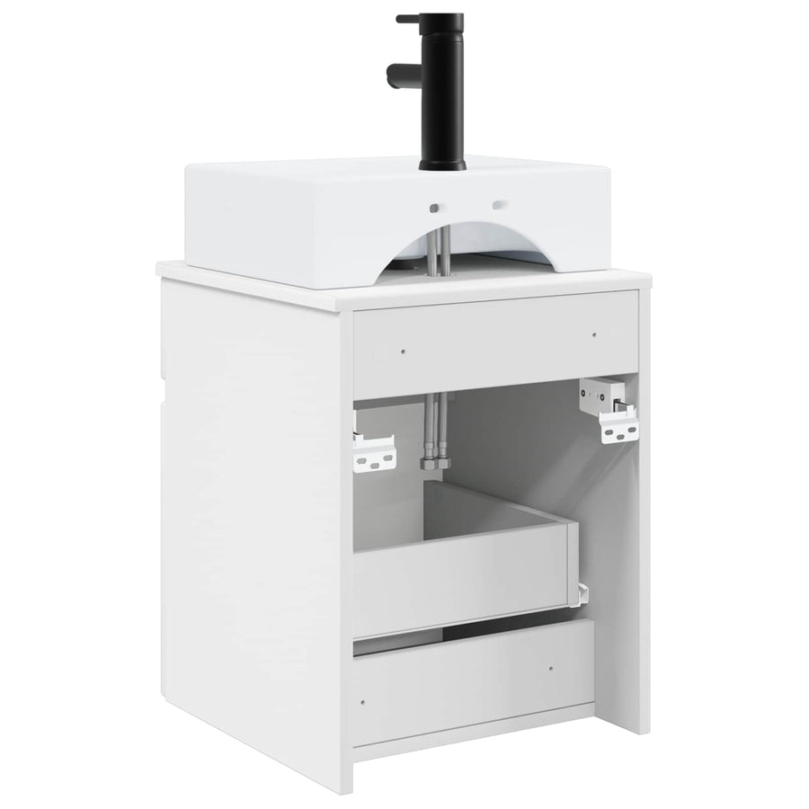 Wandgemonteerde wastafel Hoogglans Wit 39 x 41 x 62,5 cm