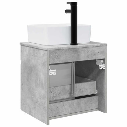 Wandgemonteerde wastafelmeubel Betongrijs 49 x 41 x 63 cm