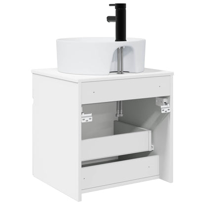 Wandgemonteerde wastafelmeubel Wit 49 x 44,5 x 65 cm