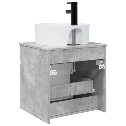 Wandgemonteerde wastafelmeubel Betongrijs 49 x 44,5 x 65 cm
