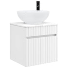 Wastafelmeubel muurmontage 49x44.5x66.5 cm wit bewerkt hout