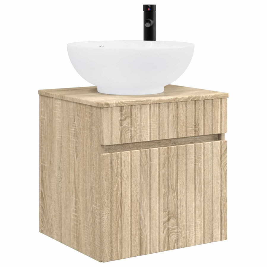 Wandgemonteerde wastafelmeubel Sonoma Eiken 49 x 44,5 x 66,5 cm