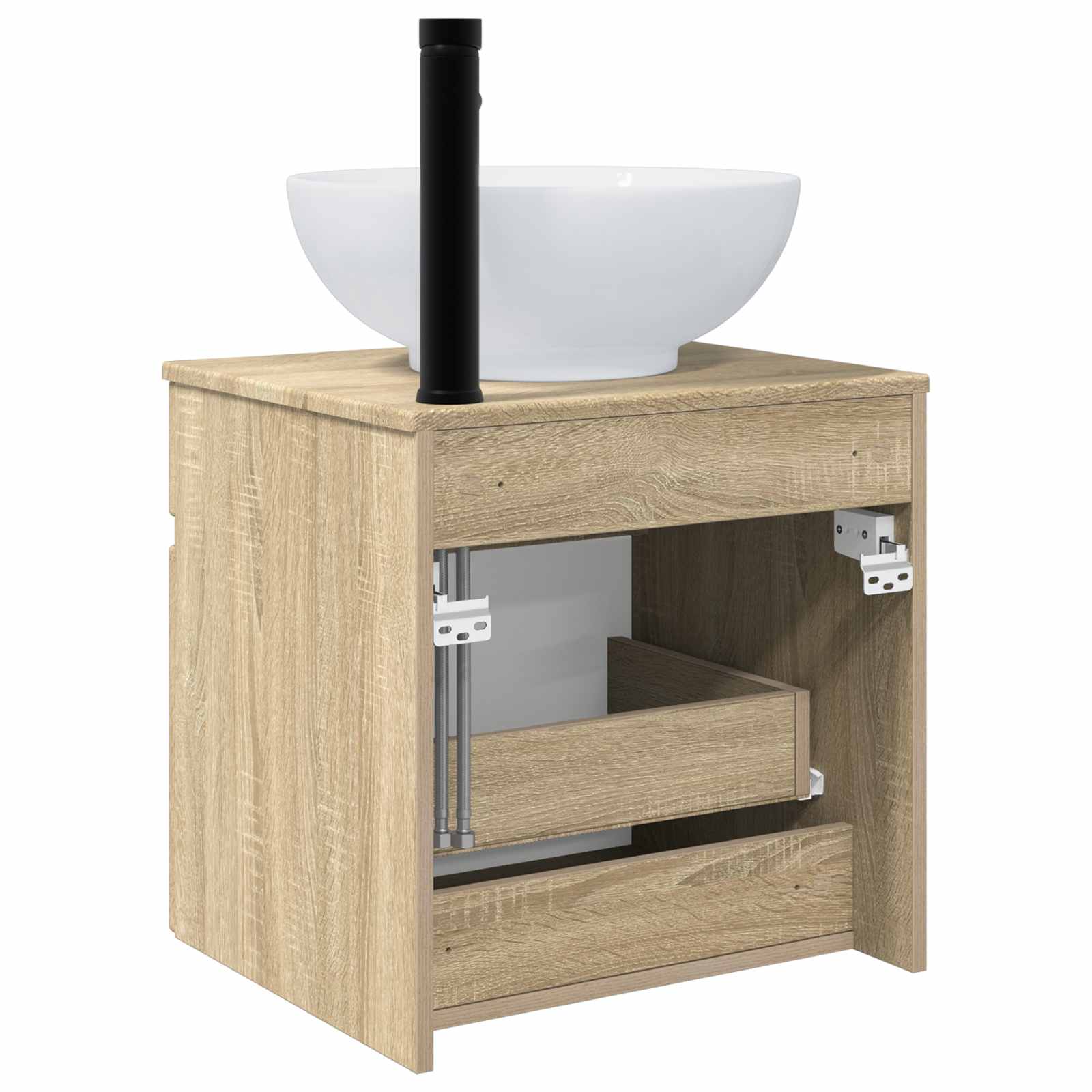 Wandgemonteerde wastafelmeubel Sonoma Eiken 49 x 44,5 x 66,5 cm