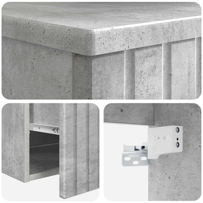 Wandgemonteerde wastafelmeubel Betongrijs 49 x 44,5 x 66,5 cm