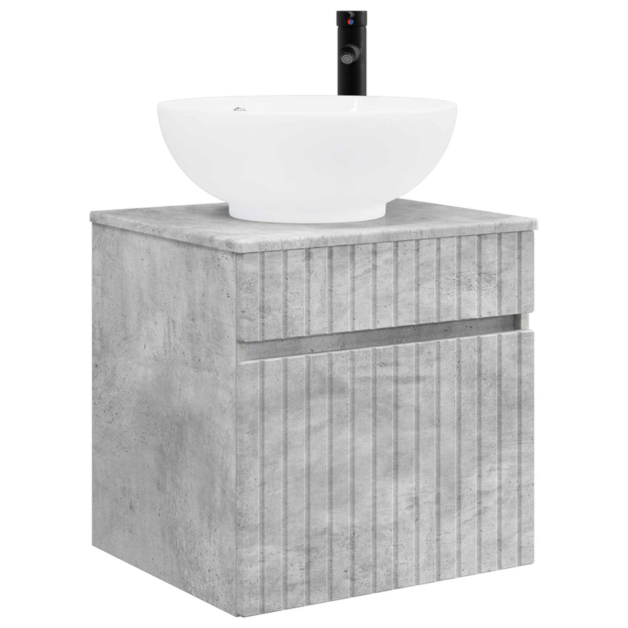 Wandgemonteerde wastafelmeubel Betongrijs 49 x 44,5 x 66,5 cm