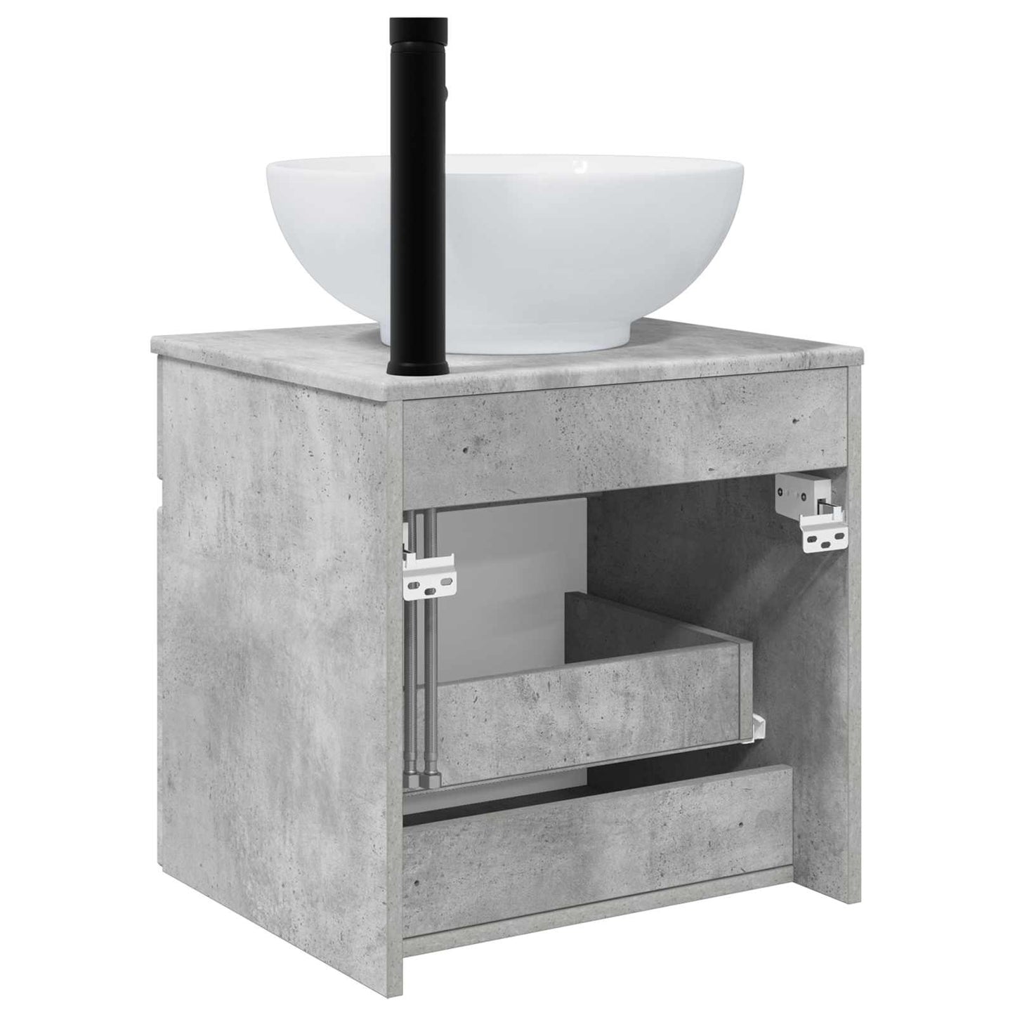 Wandgemonteerde wastafelmeubel Betongrijs 49 x 44,5 x 66,5 cm