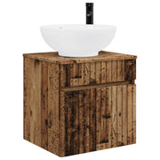Badkamermeubel muurmontage 49x44,5x66,5 cm oud hout