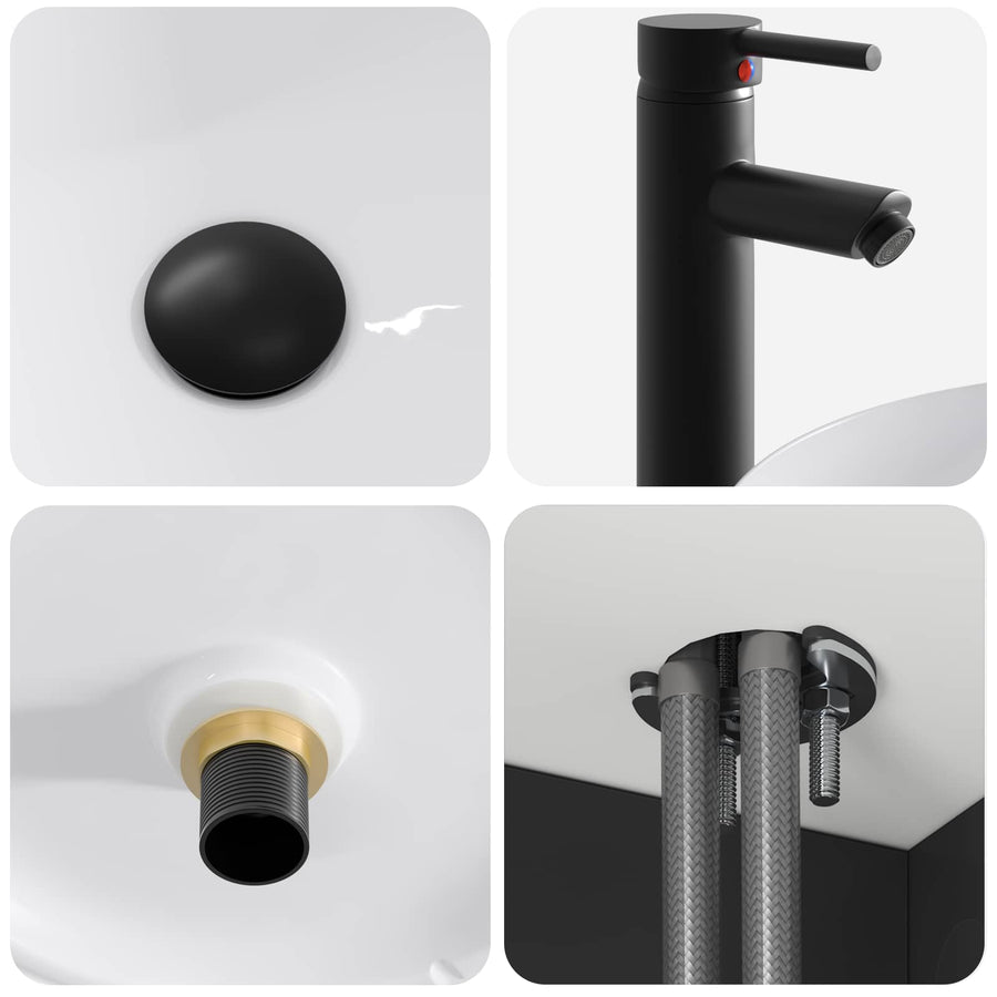 Wandgemonteerde wastafelmeubel Zwart 49 x 44,5 x 66 cm