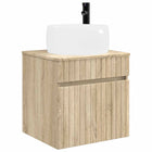 Wastafelmeubel wandmontage 49x44.5x66 cm sonoma eiken
