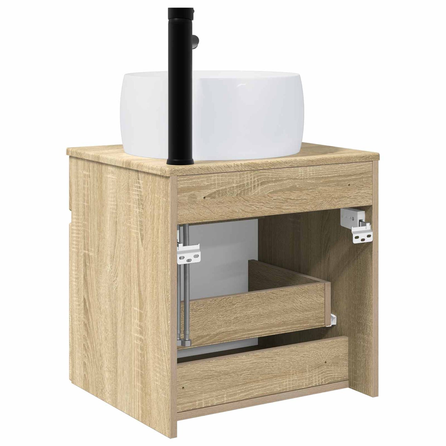 Wandgemonteerde wastafelmeubel Sonoma Eiken 49 x 44,5 x 66 cm