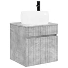 Wastafelmeubel wandmontage 49x44.5x66 cm betongrijs