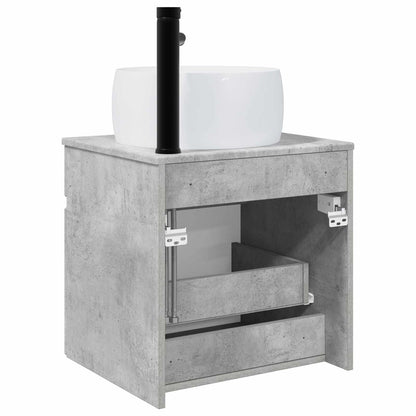 Wandgemonteerde wastafelmeubel Betongrijs 49 x 44,5 x 66 cm