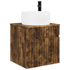 Wastafelmeubel 49x44,5x66 cm bewerkt hout gerookt eiken