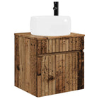Wastafelmeubel 49x44,5x66 cm oud hout wandmontage