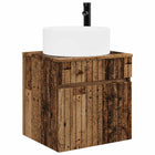 Wastafelmeubel wandmontage 49x44,5x65,5 cm oud hout