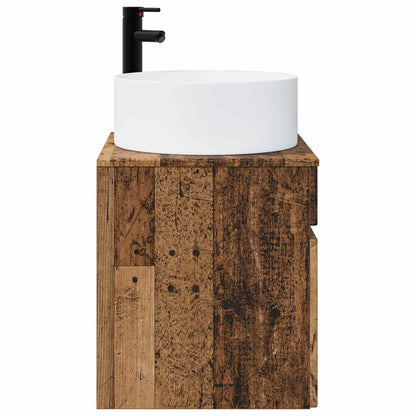 Wandgemonteerde wastafelmeubel Oud hout 49 x 44,5 x 65,5 cm