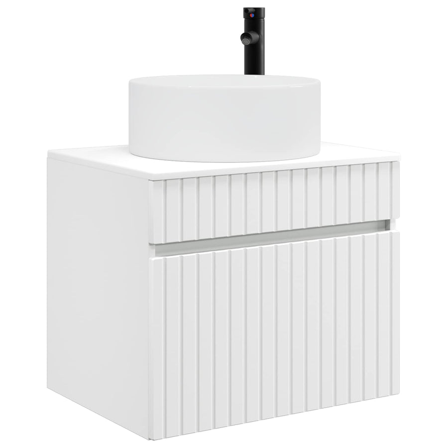 Wand Gemonteerde Badkamerkast Wit 59 x 44,5 x 50 cm
