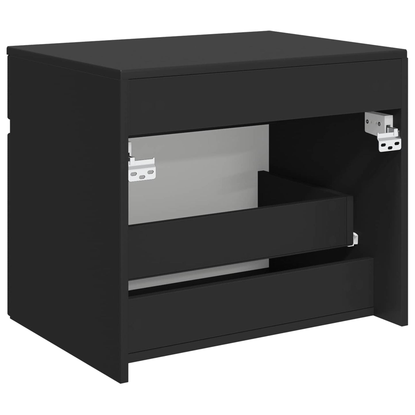 Wand Gemonteerde Badkamerkast Zwart 59 x 44,5 x 50 cm