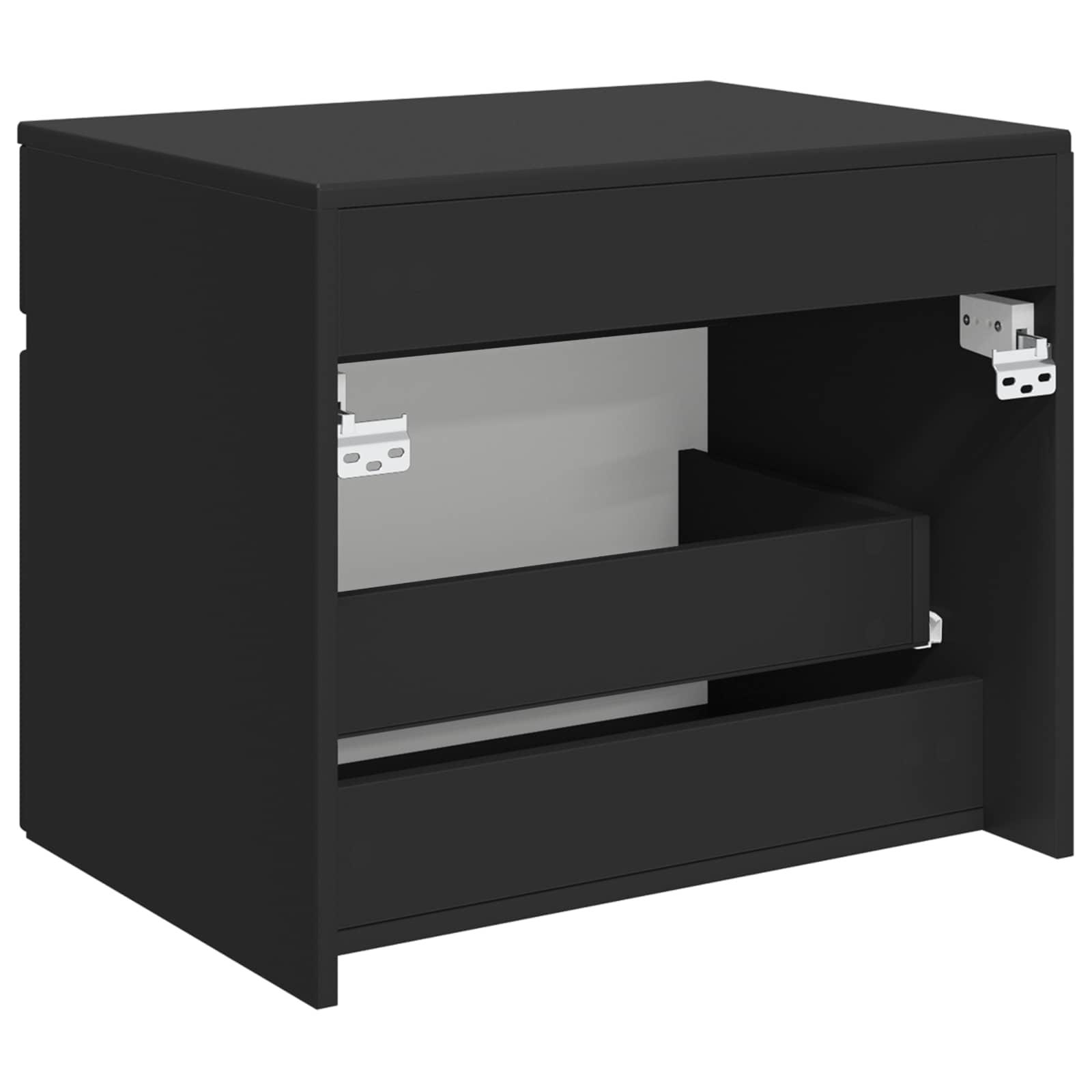 Wand Gemonteerde Badkamerkast Zwart 59 x 44,5 x 50 cm