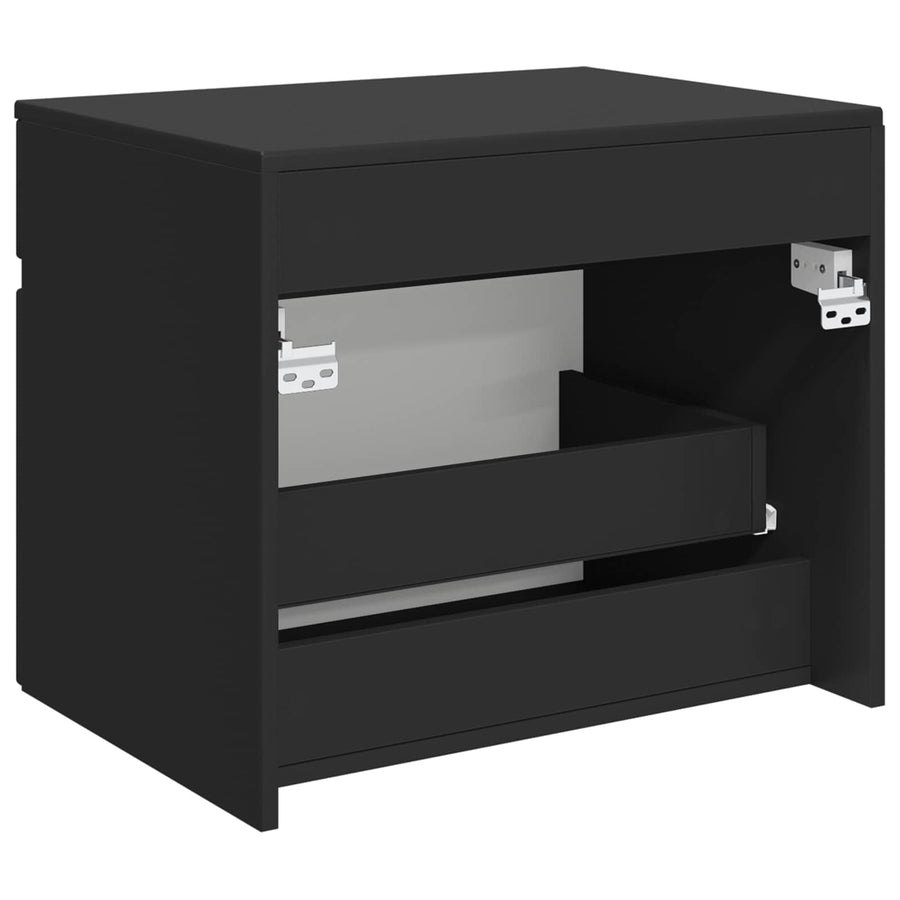 Wand Gemonteerde Badkamerkast Zwart 59 x 44,5 x 50 cm