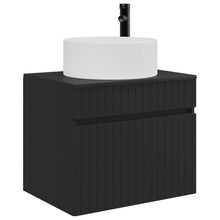 Wand Gemonteerde Badkamerkast Zwart 59 x 44,5 x 50 cm