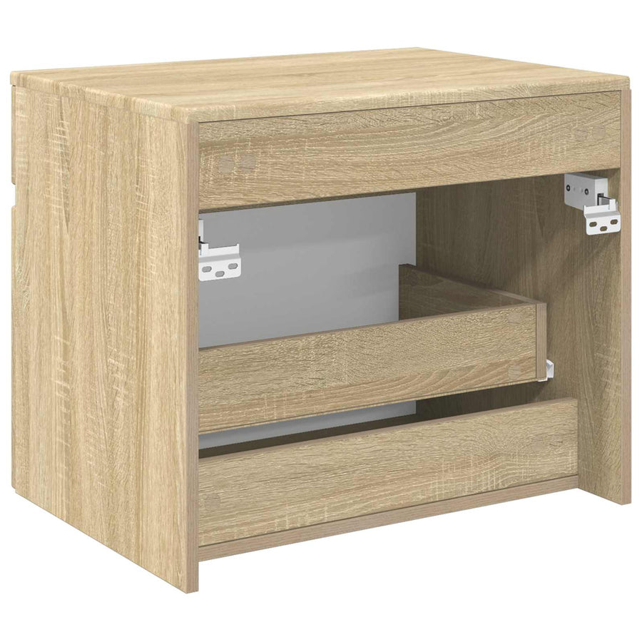 Wand Gemonteerde Badkamerkast Sonoma Eiken 59 x 44,5 x 50 cm