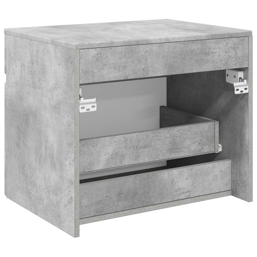 Wand Gemonteerde Badkamerkast Betongrijs 59 x 44,5 x 50 cm